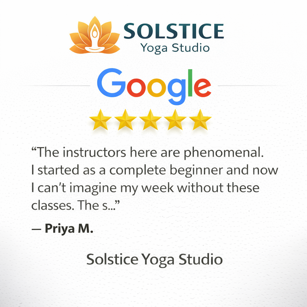 Solstice Yoga Studio Google review